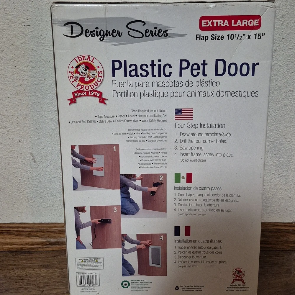 Designer Series Plastic Pet Door - White